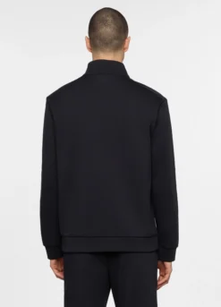 Felpa con mezza zip in interlock uomo