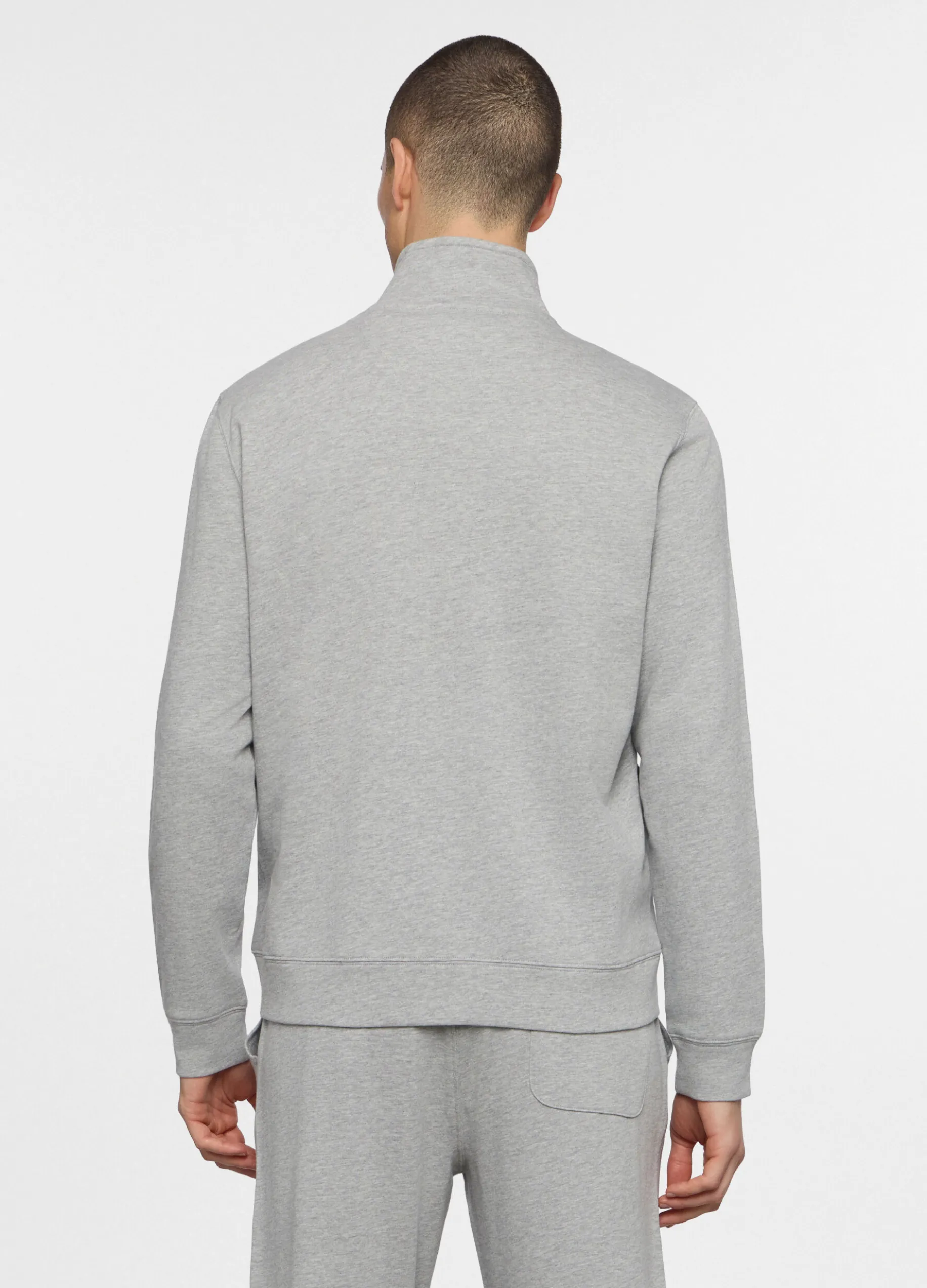 Felpa con zip in cotone uomo