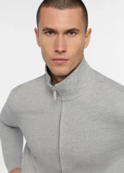Felpa con zip in cotone uomo