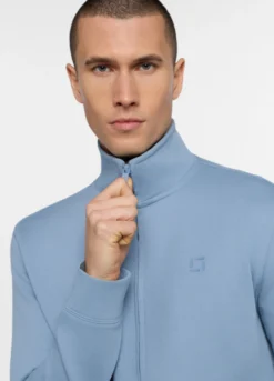Felpa con zip in cotone uomo