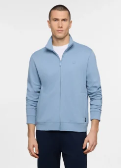 Felpa con zip in cotone uomo
