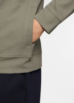 Felpa con zip in maglia di cotone uomo