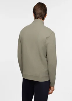 Felpa con zip in maglia di cotone uomo