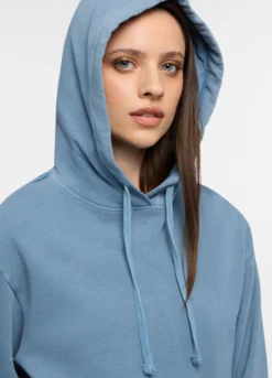 Felpa cropped con cappuccio donna