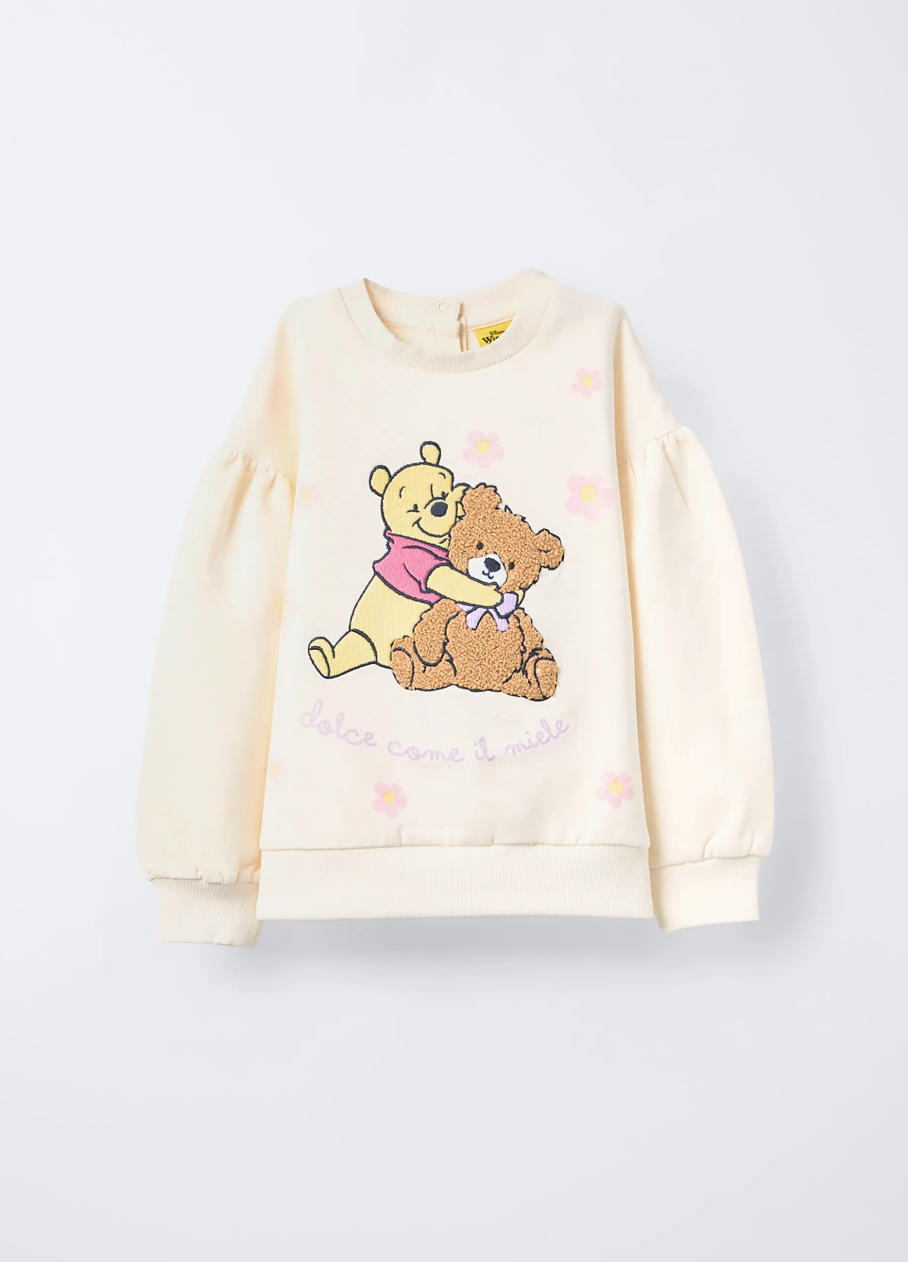 Felpa Disney in cotone garzato stretch bimba