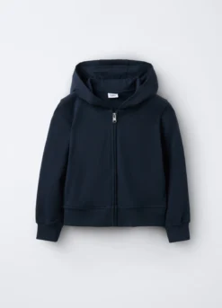 Felpa full zip con cappuccio bambina
