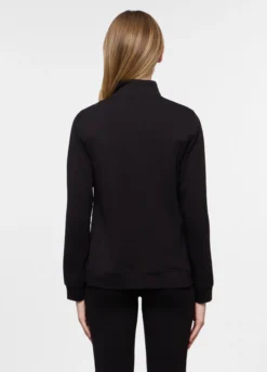 Felpa full zip in french terry di cotone stretch donna