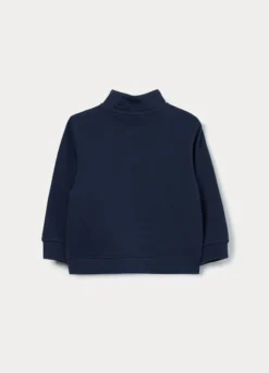 Felpa full zip in french terry di puro cotone bimbo