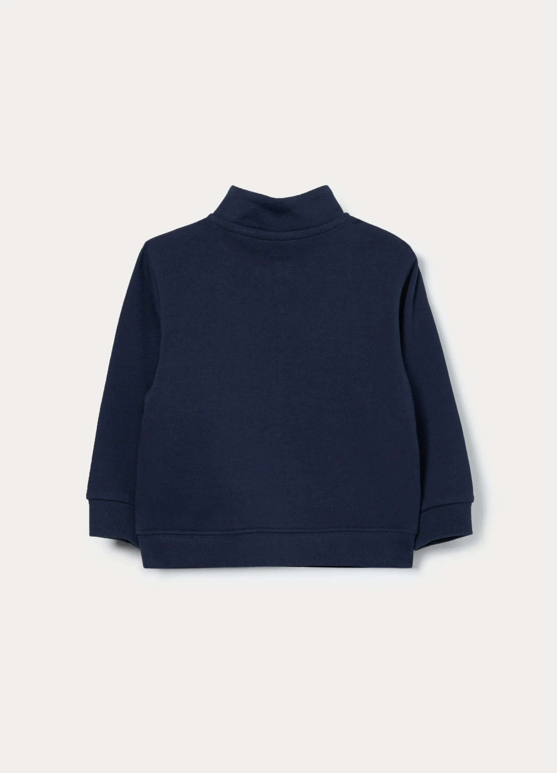 Felpa full zip in french terry di puro cotone bimbo
