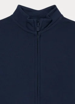 Felpa full zip in french terry di puro cotone bimbo
