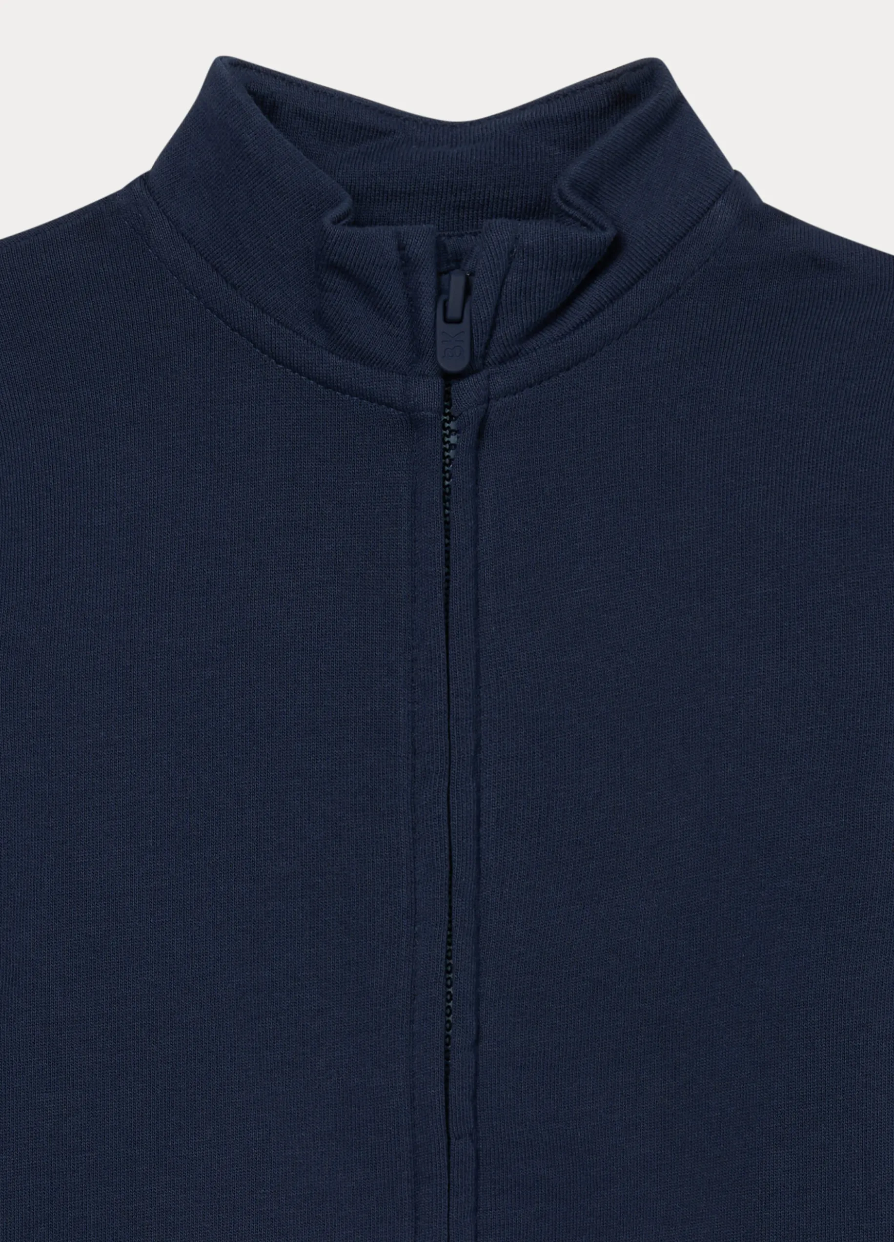 Felpa full zip in french terry di puro cotone bimbo