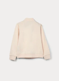 Felpa full zip in french terry di cotone stretch bambina