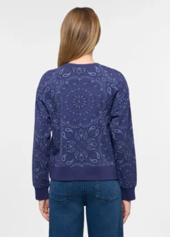 Felpa girocollo in french terry stretch donna