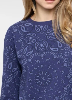 Felpa girocollo in french terry stretch donna