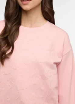 Felpa girocollo in french terry stretch donna