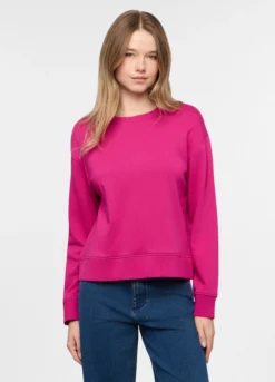 Felpa girocollo in french terry donna