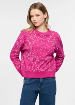 Felpa girocollo in french terry stretch donna