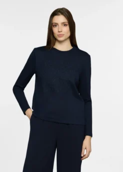 Felpa girocollo in french terry donna