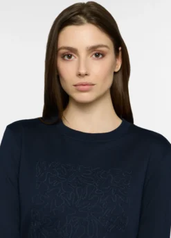 Felpa girocollo in french terry donna