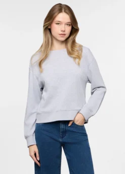 Felpa girocollo in french terry donna