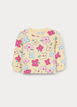 Felpa girocollo in french terry di puro cotone bimba