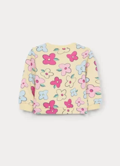 Felpa girocollo in french terry di puro cotone bimba