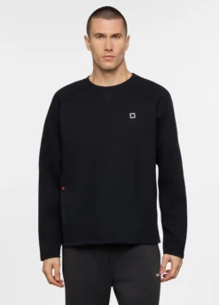 Felpa girocollo in interlock misto cotone uomo