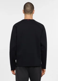 Felpa girocollo in interlock misto cotone uomo