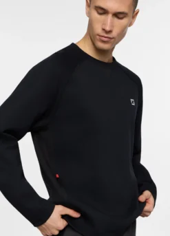 Felpa girocollo in interlock misto cotone uomo