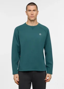Felpa girocollo in interlock misto cotone uomo