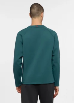 Felpa girocollo in interlock misto cotone uomo