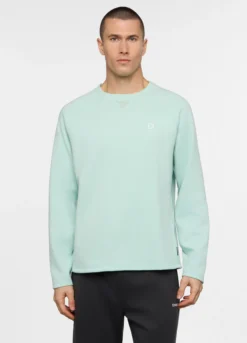Felpa girocollo in interlock misto cotone uomo