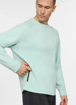 Felpa girocollo in interlock misto cotone uomo
