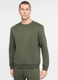 Felpa girocollo in misto cotone uomo