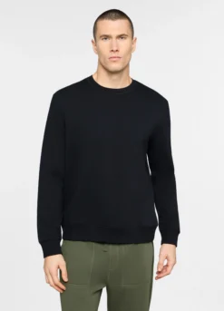 Felpa girocollo in misto cotone uomo