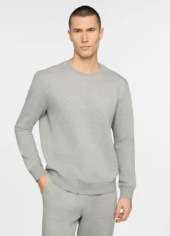 Felpa girocollo in misto cotone uomo