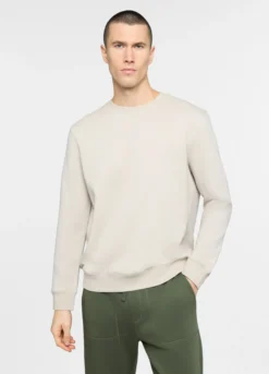 Felpa girocollo in misto cotone uomo