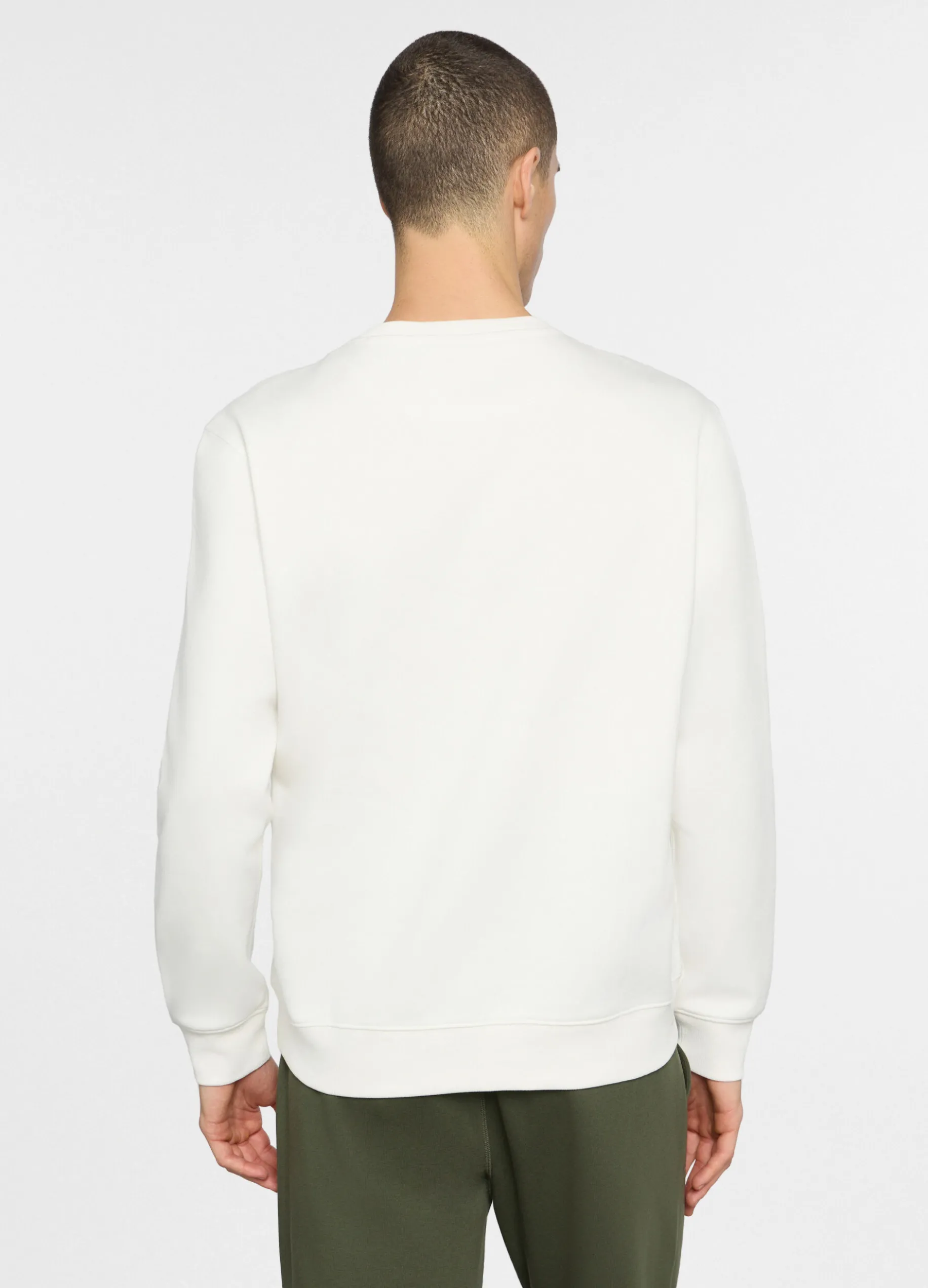 Felpa girocollo in misto cotone uomo