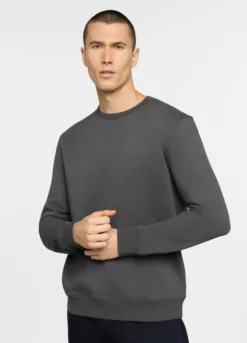Felpa girocollo in misto cotone uomo