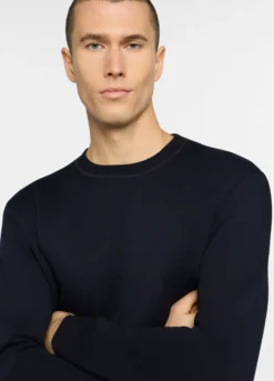 Felpa girocollo in misto cotone uomo