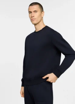 Felpa girocollo in misto cotone uomo
