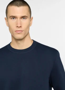 Felpa girocollo in misto cotone uomo