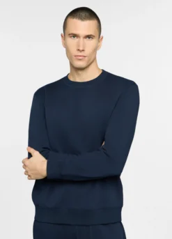 Felpa girocollo in misto cotone uomo