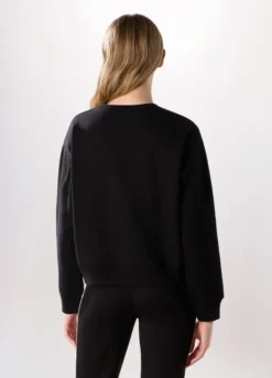 Felpa girocollo misto cotone donna