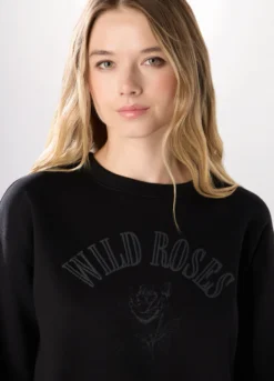 Felpa girocollo misto cotone donna