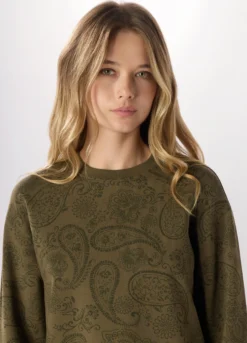 Felpa Holistic in french terry di cotone stretch donna