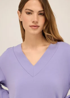 Felpa in french terry di cotone stretch donna
