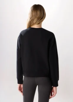 Felpa in french terry di cotone stretch donna