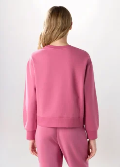 Felpa in french terry di cotone stretch donna