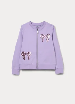 Felpa in french terry di cotone stretch bambina